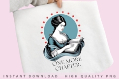 One More Chapter PNG, Vintage Reader Sublimation, Book Lover Product Image 1