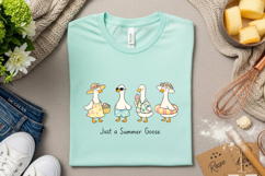 Just a Summer Goose Cute Floral Goose PNG Design Product Image 2