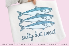 Salty But Sweet PNG, Funny Fish Sublimation, Coastal Product Image 2