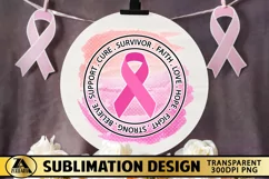Breast Cancer Sublimation PNG In October We Wear Pink Ribbon Product Image 6