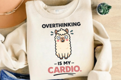 Funny Overthinker Llama PNG Product Image 3