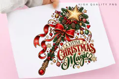 A Little Christmas Magic Festive Holiday Winter Decor PNG Product Image 3