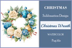 Beautiful vintage style Christmas wreath perfect for creating Christmas card, ornament, sublimation for mugs, t-shirts and more.