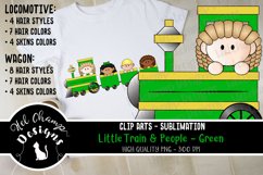 Sublimation Clip arts little train and wagon kids green