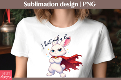 I Don’t Need a Hero Bunny PNG Anti Valentine sublimation Product Image 2