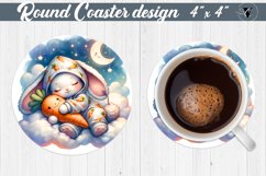 Round Coaster | Baby animals | Sleeping animal Product Image 1