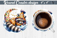 Round Coaster | Baby animals | Sleeping animal Product Image 1