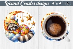Round Coaster | Baby animals | Sleeping animal Product Image 1