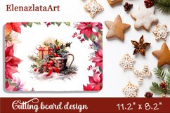 Sublimation cutting board winter flowers, Sublimation Winter Product Image 1