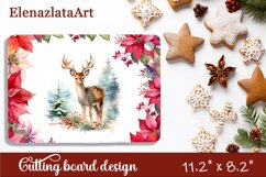 Sublimation cutting board winter deer, Sublimation Winter Product Image 1