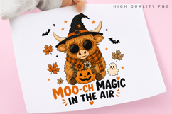 Moo-ch Magic In The Air PNG Sublimation Design, Highland Cow Product Image 3