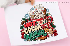 Hot Cocoa Winter Christmas Cozy Holiday Design PNG Product Image 3