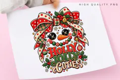 Cute Snowman Holly Jolly Christmas Bow Holiday Winter PNG Product Image 3