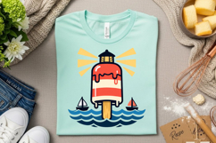 Patriotic Lighthouse Popsicle Coastal Summer Beach Product Image 3