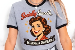 Socially Smooth Internally Confused Retro Funny PNG Design Product Image 3