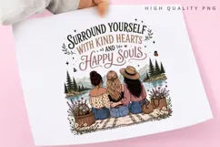 Kind Hearts Happy Souls PNG Sublimation Design, Three Best Product Image 3