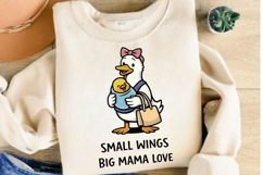 Small Wings Big Mama Love Duck Mom PNG Product Image 3