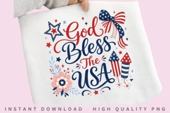 God Bless The USA PNG Design, Patriotic 4th of July Product Image 1