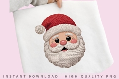 Punch Needle Santa PNG Design Product Image 2