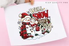 Cute Snowman Couple Well Snow Thats Cozy Winter Christmas Product Image 3