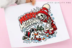 Merry Meltdown Skeleton Snowman Winter Christmas Holiday Product Image 3
