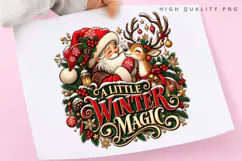 A Little Winter Magic Santa and Reindeer Christmas Holiday Product Image 3