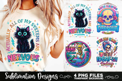 Funny Skeletons Sarcastic Retro PNG Sublimation Product Image 4