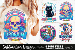 Funny Skeletons Sarcastic Retro PNG Sublimation Product Image 5