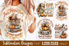 Christian Fall Inspirational 4 PNG Retro PNG Sublimation Product Image 4