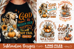 Christian Fall Inspirational 4 PNG Retro PNG Sublimation Product Image 6