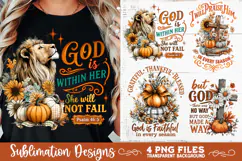 Christian Fall Inspirational 4 PNG Retro PNG Sublimation Product Image 6