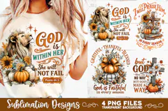 Christian Fall Inspirational 4 PNG Retro PNG Sublimation Product Image 8