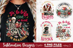 Christmas Book Lover 4 PNG Retro PNG Sublimation Product Image 2