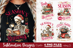 Christmas Book Lover 4 PNG Retro PNG Sublimation Product Image 3