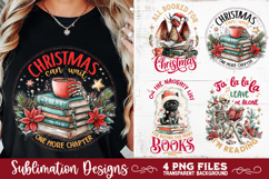 Christmas Book Lover 4 PNG Retro PNG Sublimation Product Image 5