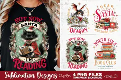 Christmas Book Lover 4 PNG Retro PNG Sublimation Product Image 7