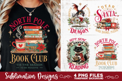 Christmas Book Lover 4 PNG Retro PNG Sublimation Product Image 8