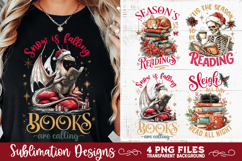 Christmas Book Lover 4 PNG Retro PNG Sublimation Product Image 3