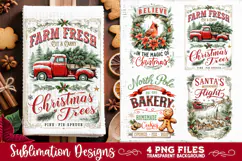Christmas Kitchen Towel 4 PNG Retro PNG Sublimation Product Image 2