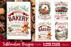 Christmas Kitchen Towel 4 PNG Retro PNG Sublimation Product Image 3