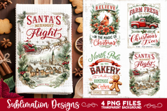 Christmas Kitchen Towel 4 PNG Retro PNG Sublimation Product Image 4