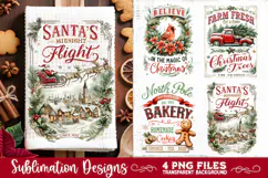 Christmas Kitchen Towel 4 PNG Retro PNG Sublimation Product Image 4