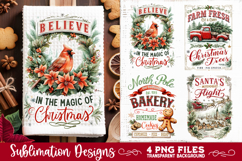 Christmas Kitchen Towel 4 PNG Retro PNG Sublimation Product Image 1