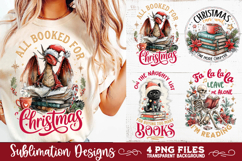 Christmas Book Lover 4 PNG Retro PNG Sublimation Product Image 6