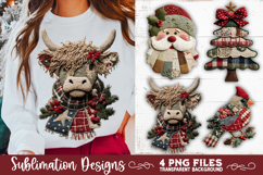 Preppy Rustic Christmas Patchwork Sublimation Designs Product Image 7