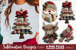 Preppy Rustic Christmas Patchwork Sublimation Designs Product Image 8