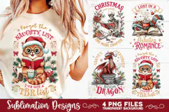 Christmas Book Lover 4 PNG Retro PNG Sublimation Product Image 8