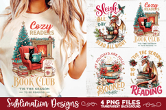 Christmas Book Lover 4 PNG Retro PNG Sublimation Product Image 7