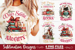 Christmas Book Lover 4 PNG Retro PNG Sublimation Product Image 8