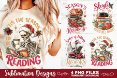 Christmas Book Lover 4 PNG Retro PNG Sublimation Product Image 6